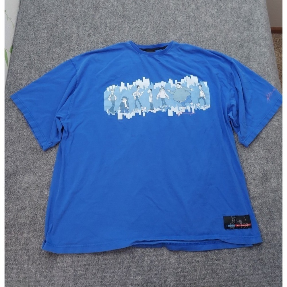FUBU Platinum Fat Albert & Gang Tee Shirt Graphic Print Blue 3XL XXXL Collection